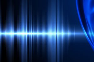 sound waves moving toward ear